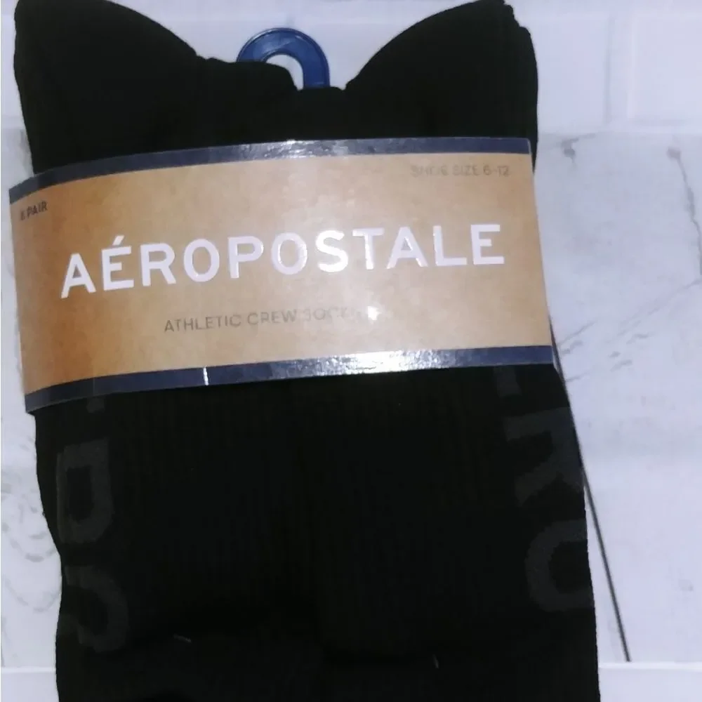 AEROPOSTALE Aero Logo Crew Socks Pack of 8